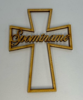 Ozdobný kríž s nápisom - SPOMÍNAME 10x7,5cm