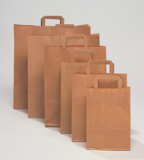 Papierové tašky 18+8x22 - hnedé