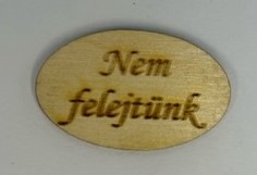 Ovál tabuľa - NEM FELEJTÜNK 4cm