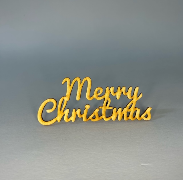 Drevený nápis : MERRY CHRISTMAS 12x5cm
